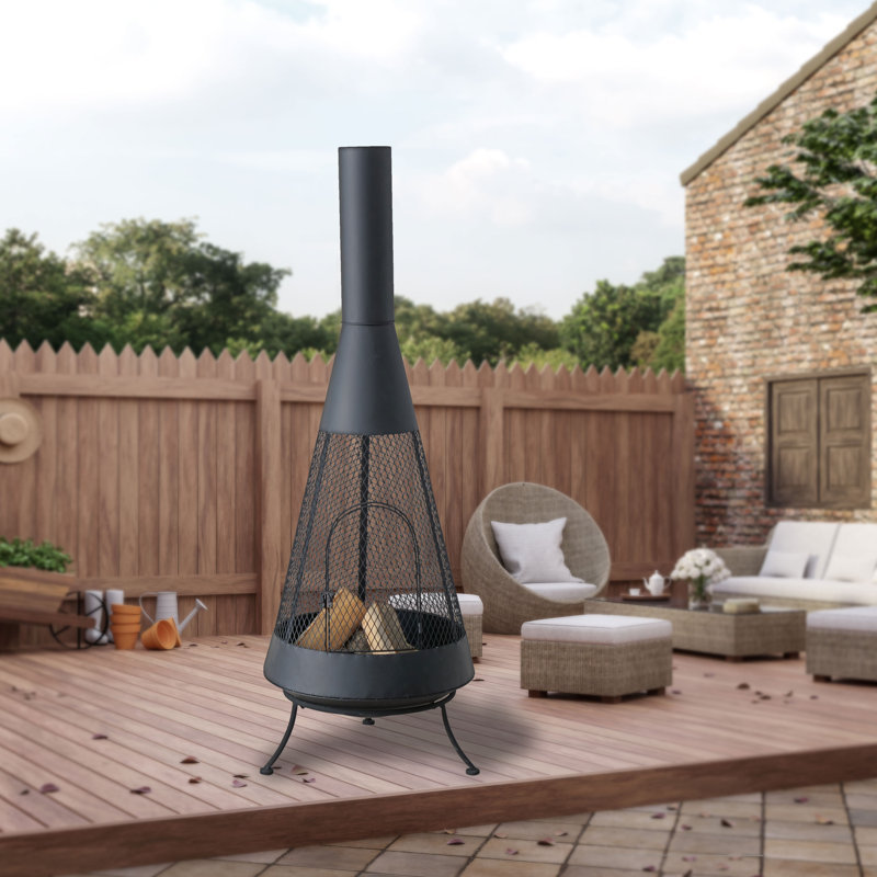 Red Barrel Studio® Wood Burning Chiminea | Wayfair.ca